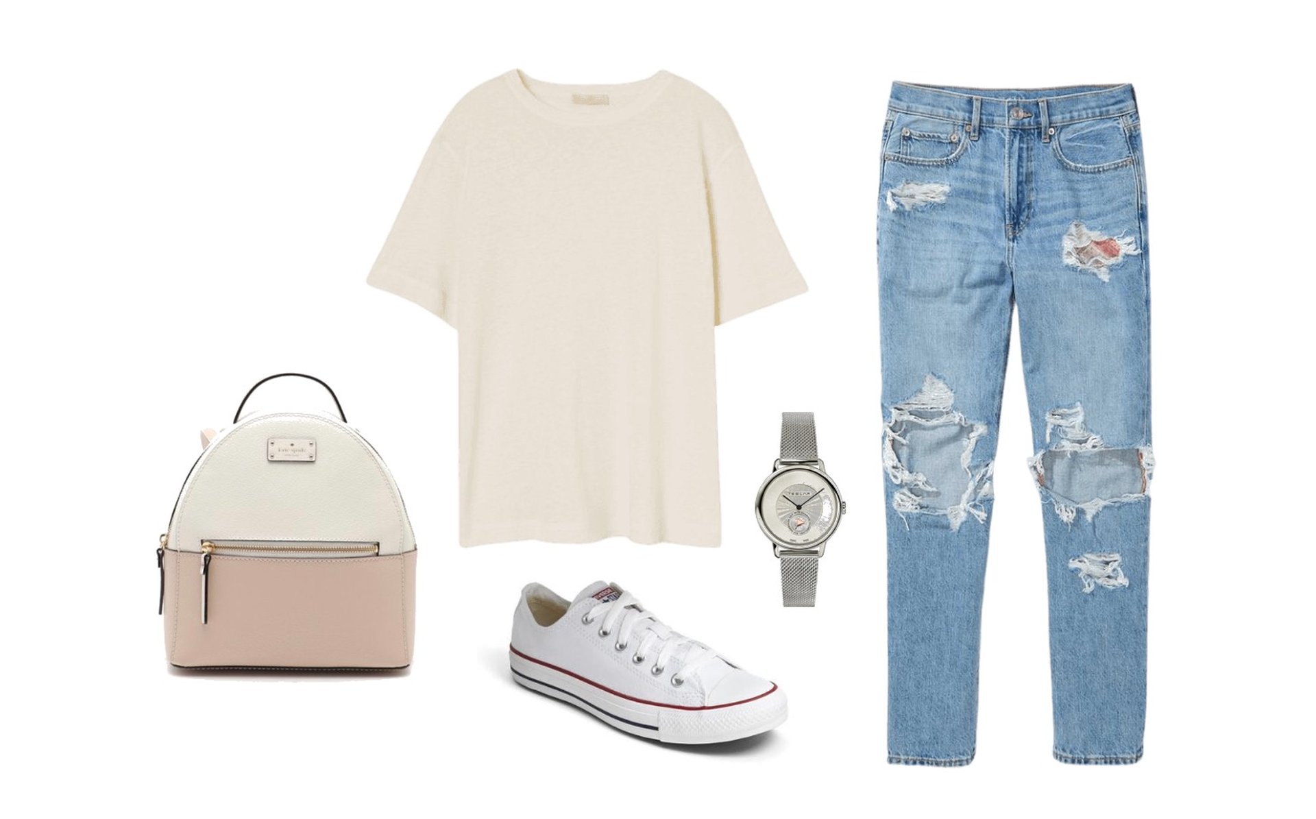 How to wear jeans in the summer - T-shirt and sneakers