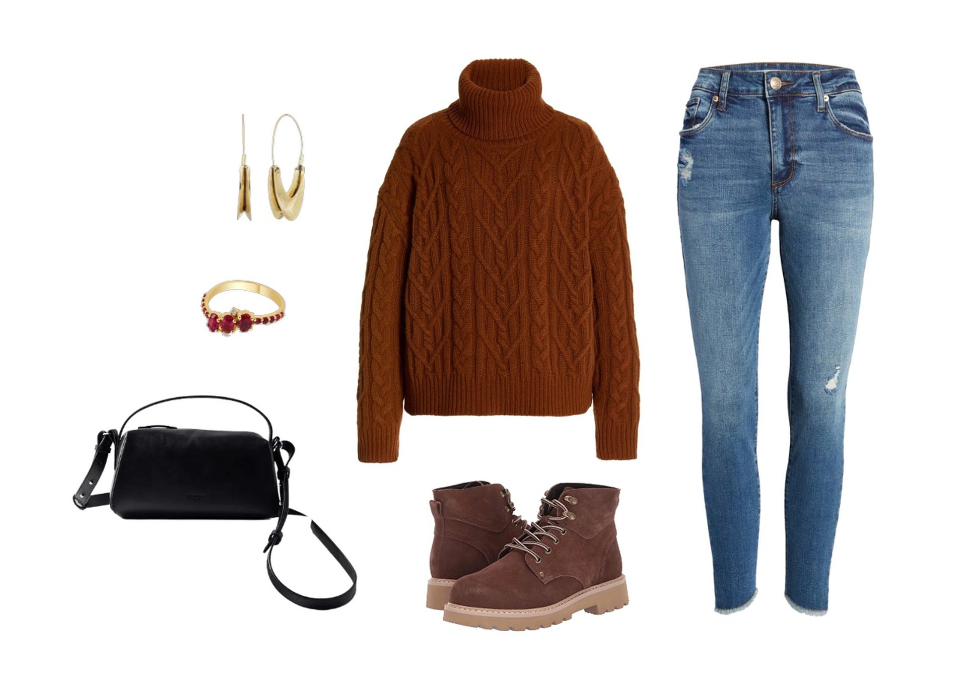 How to wear chukka boots with jeans cable knit sweater, skinny jeans